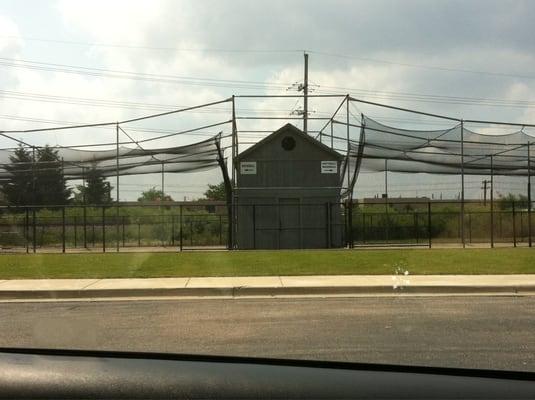 The batting cages.