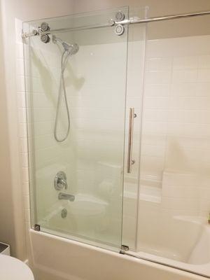 Install box store showers