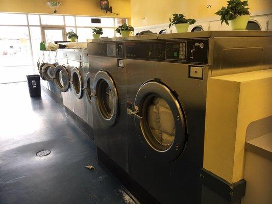 Washing machines on one side