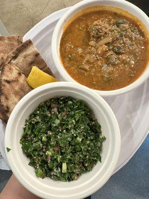 Meatball Soup with Tabouleh