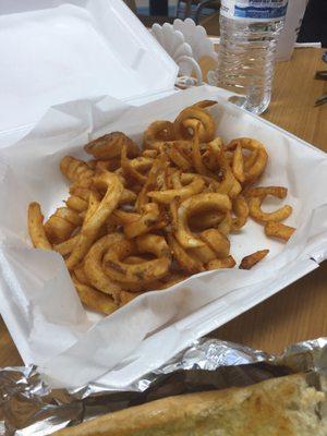 Cajun curly fries