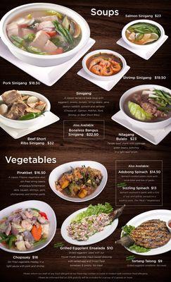 Menu - Soups & Vegetables