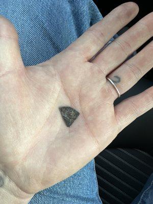 Piece of metal that was in my tire.