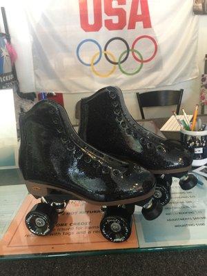 Sure Grip Black Stardust Roller Skates