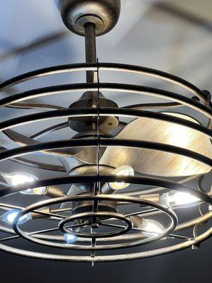 Beautiful metallic ceiling fan.