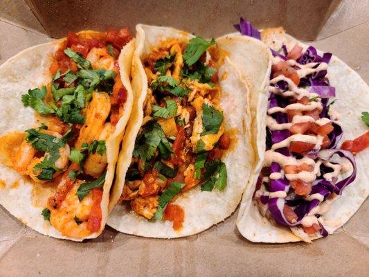 Shrimp and fish tacos