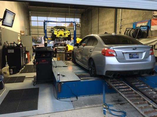 A good example of how clean and well kept the shop is and beautiful monster race cars in the back if you haven't been GO!!