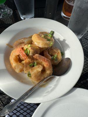 BBQ shrimp with grit cake special