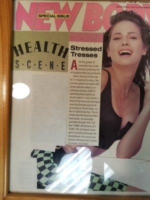 HEALTH MAGAZINE INTERVIEW. EXCESSIVE STRESS STIMULATES HAIR GROWTH.