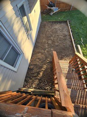 This was the initial tear out of our old patio before the new one was laid.