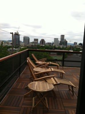 Rooftop with custom teak decking