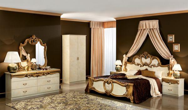 Barocco Ivory w/Gold Bedroom Set