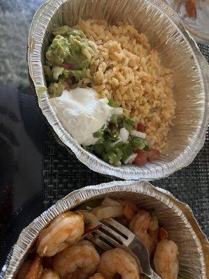 Shrimp fajitas