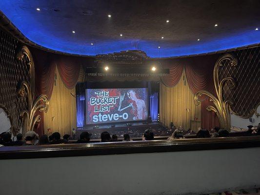 Stage at Fox Theater. Picture taken up on Balcony