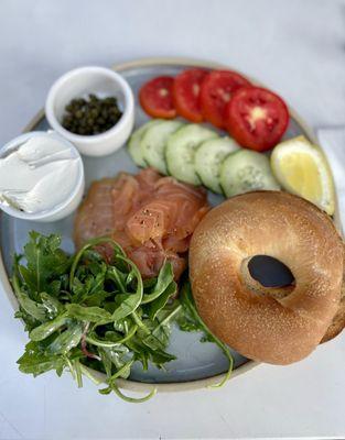 Smoked Salmon Bagel Sandwich