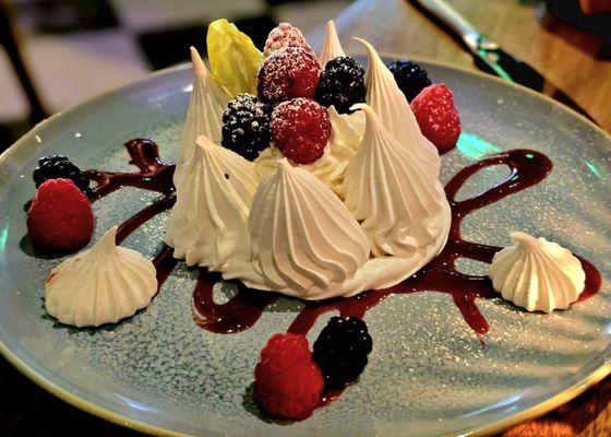 Pavlova with Fresh Berries and Cream