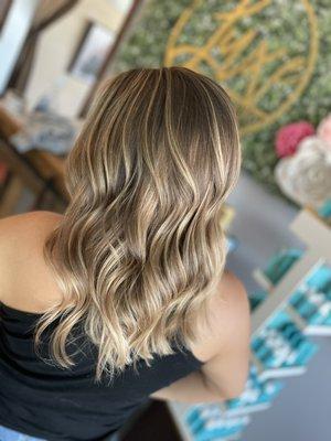 Hand painted balayage + babylights