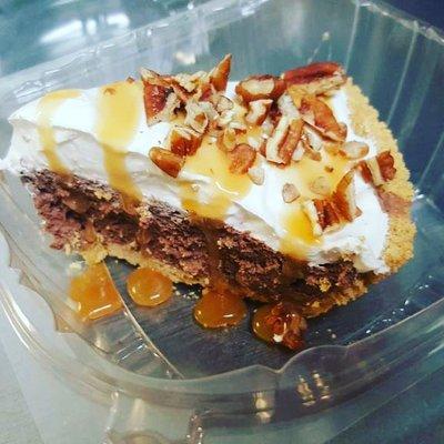 Godiva chocolate and caramel pie