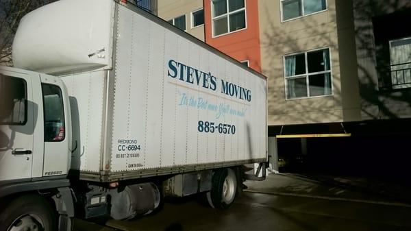 Steve backed the truck up to my first storey apartment and literally threw the boxes right out the window into the truck.