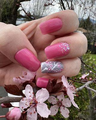 Natural nail gel manicure