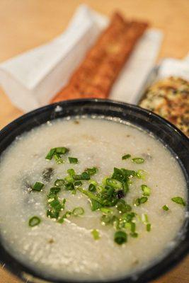 Preserved Egg Congee and Fried Dough Bar