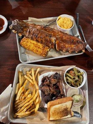 Brisket Bar-B-Q Dinner and Rib Dinner