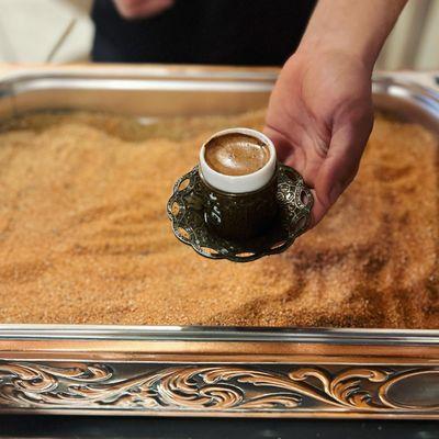 Turkish coffee on the sand