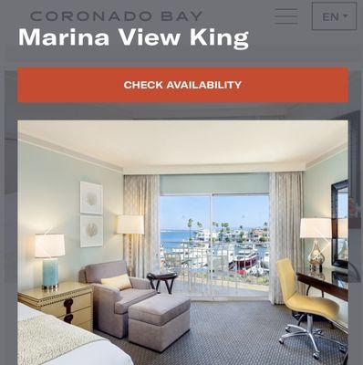 This is what they advertise as Marina View, not what we got!