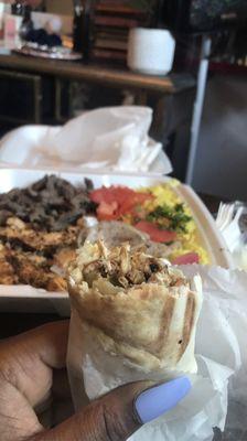 Chicken Shawarma, mixed plate very delicious