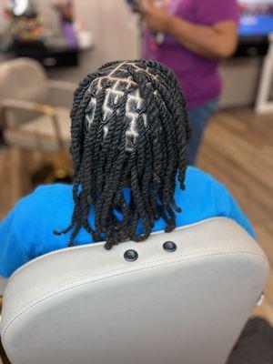 Retwist and 2-strand twists