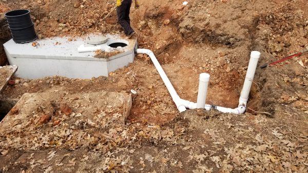 This is a new 1250 gallon septic tank. Replacing the old one