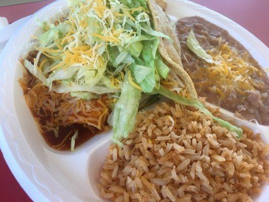 Beef Taco/Enchilada Plate