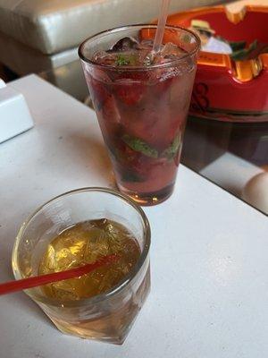 Bourbon and Strawberry Mojito