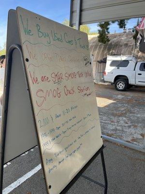 It's a smog check station. What more do you want?