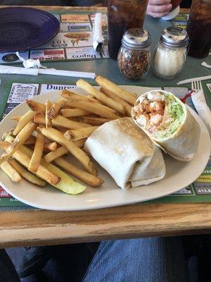 Buffalo chicken wrap, always good !