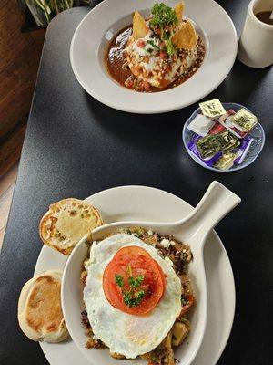 Huevos Rancheros + Carnitas skillet