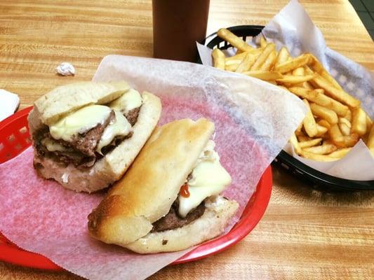 Cheeseburger sub & fries