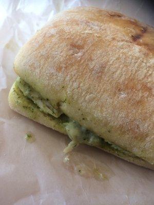 Pesto chicken sandwich