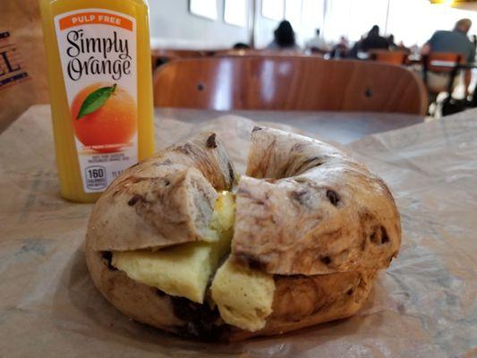 Egg & Cheese Sunrise w/ Orange Juice