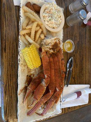 1lb Crab Leg Steamed Dinner