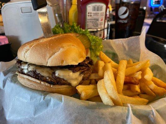 Mushroom Swiss Burger