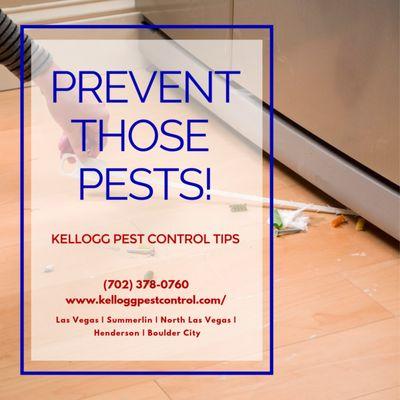 Follow us on FB or IG to learn tips for preventing pests from Kellogg Pest Control.