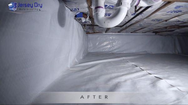 Crawlspace Waterproofing/Encapsulation by Jersey Dry - AFTER