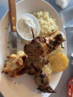 chicken and lamb plate