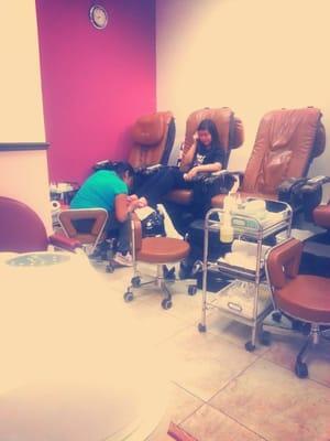 Getting toes done with this girl!