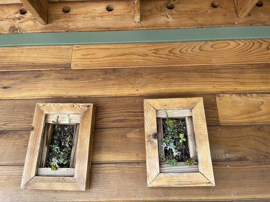 Cute porch with vertical planters