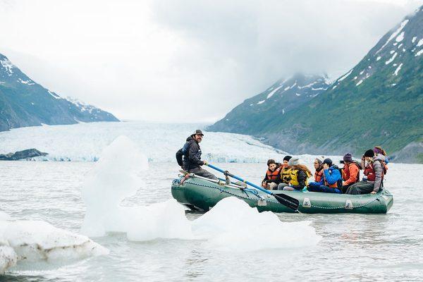 Rafting with Icebergs at Spencer Glacier