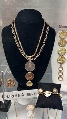 Charles Albert genuine coin jewelry...