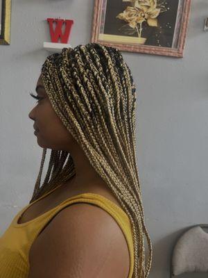 Knotless braids. They also had the hair