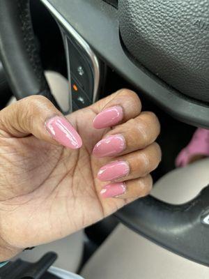 Dipped nails with tops added